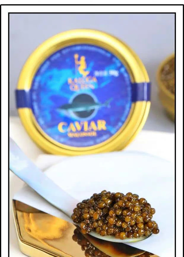 
50 beluga High Grade Hybrid Sturgeon Caviar caviar vacuum packing Imperial Sold in the UK 