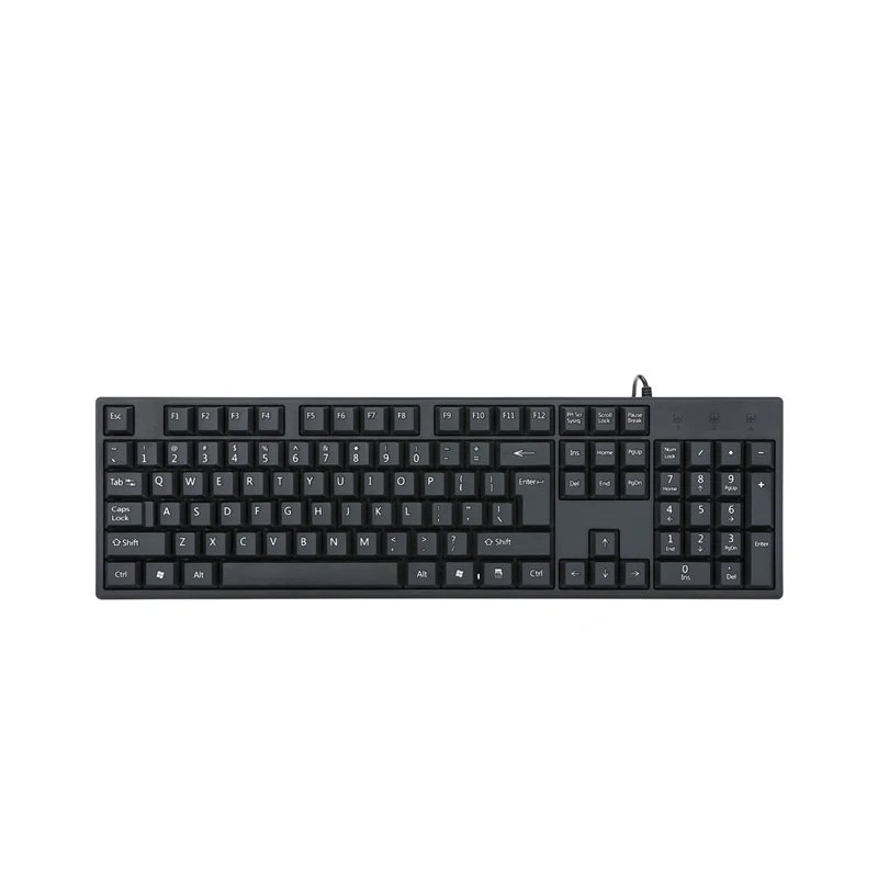 2023  private Hot selling high quality classic basic cheap USB customized layout wired Ergonomic 104/105 keys keyboard K-101