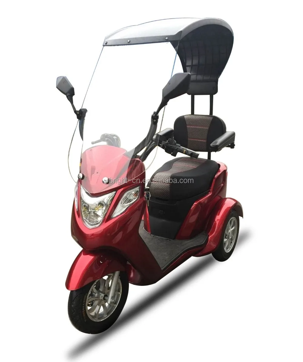 cheap Dubai 3 wheel elderly disabled electric scooter with scooter roof cover
