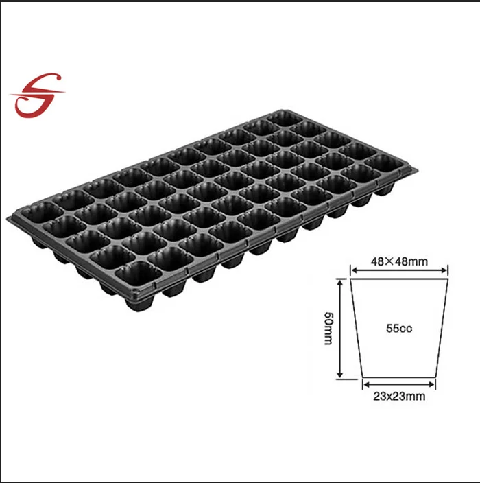 50 Cells PS Seedling Starting Grow Germination Trays for Greenhouse Vegetables Nursery