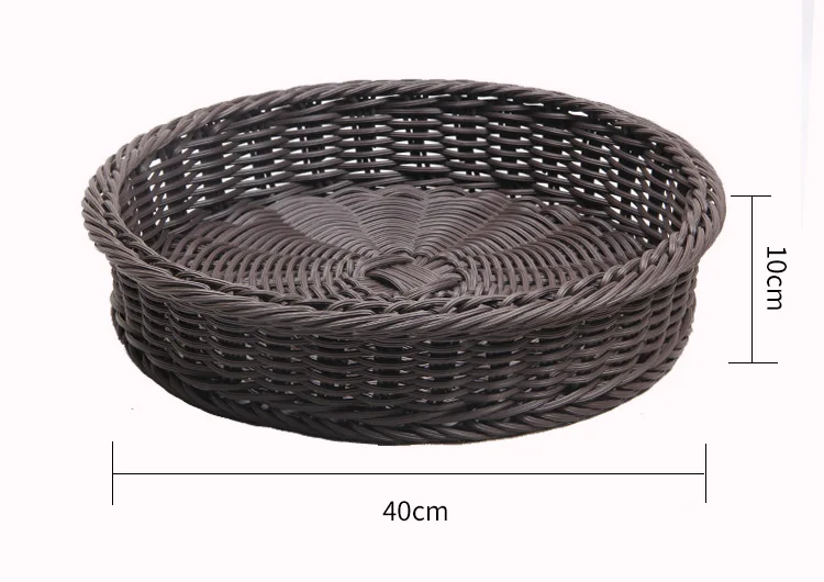 Трехслойная витрина для фруктов и овощей с корзинами из полипропилена и ротанга