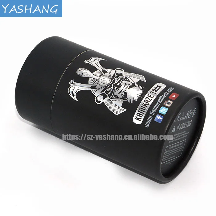 Matt black  round paper box printing paper round cylinder box,electronic products black gift box