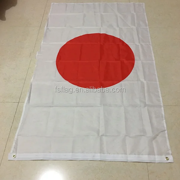 Factory Direct 75D polyester 3X5 150x90cm Silk Screen Print Country Flag Japan Flag In Stock