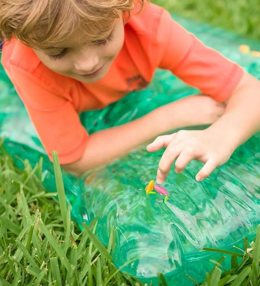 LC поощрит животик время с 6 веселыми плавающими морскими друзьями, игровой коврик для малышей, младенцев, похлопывайте и играйте в водный коврик