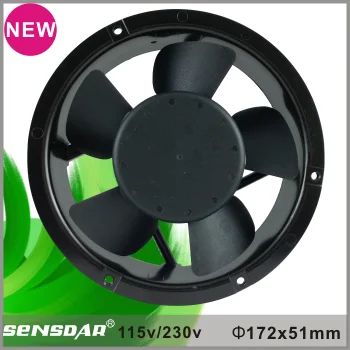 CE RoHS 172 x 51 мм круглый осевой вентилятор 115 В 230 переменного тока для промышленного оборудования