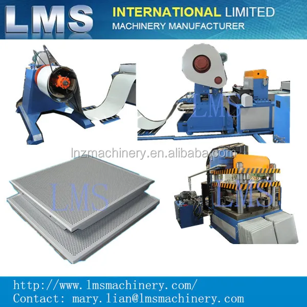 LMS Automatic 600x600 Aluminum Ceiling Tiles Machine Tile Forming for Floor with Motor Bearing Pump Gear Engine Core Components