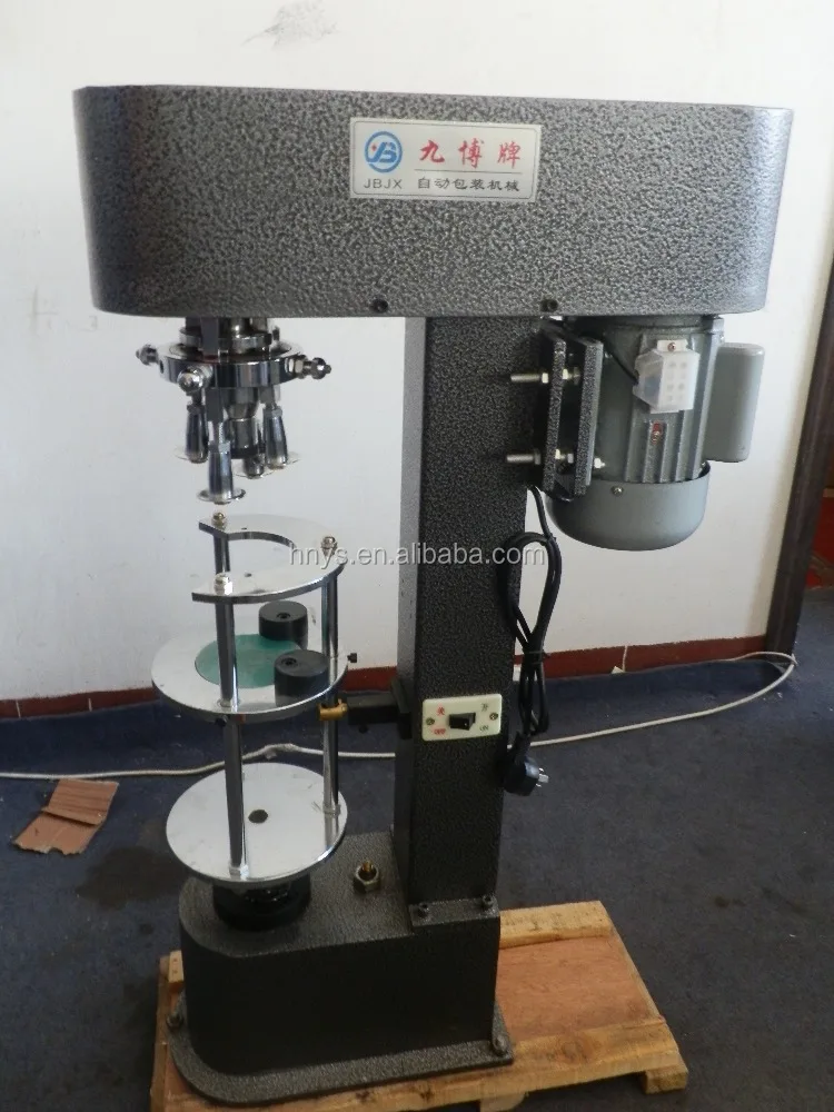 
glass bottle aluminum lid/pilfer proof metal cap sealing capper machine for security 