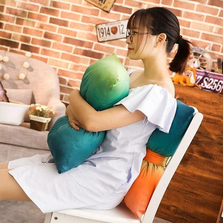 
Colorful Soft Cushion Gradient Bow Tie Cushion Car Seat Decorative Throw Pillow Back Pillow 
