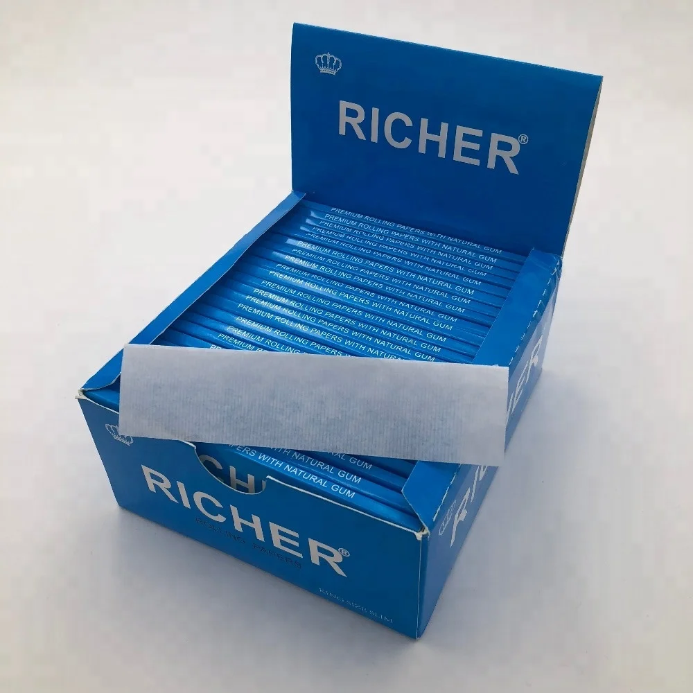 Custom bleached cigarette rolling papers 70*36mm