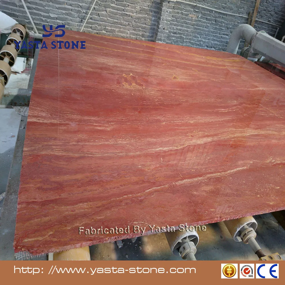 Chinese travertine slab red marble travertine 24x24 travertine tile