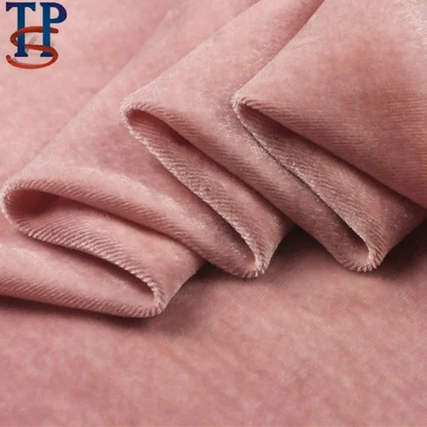 solid plain dyed mulberry italian silk velvet fabric silk viscose fabric for Europe and America A/W