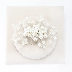 Wedding Hair Piece Tocados De Novia Bridal Pearl Accessories Jewelry Bride Comb For Hair