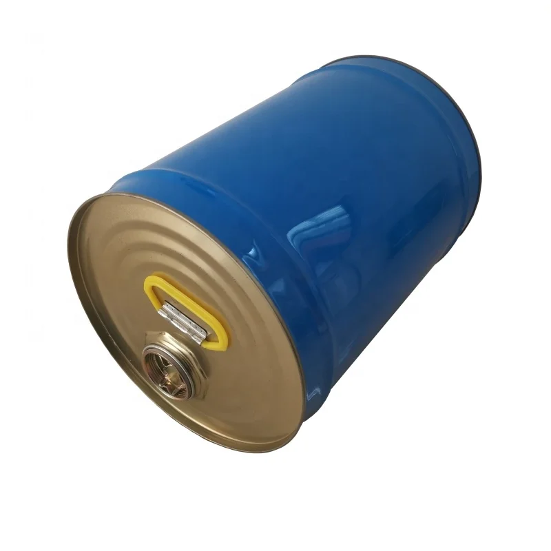 20 Liter Blue Round Metal Tinplate Paint Pails/Barrels with Screw Lid China Factory