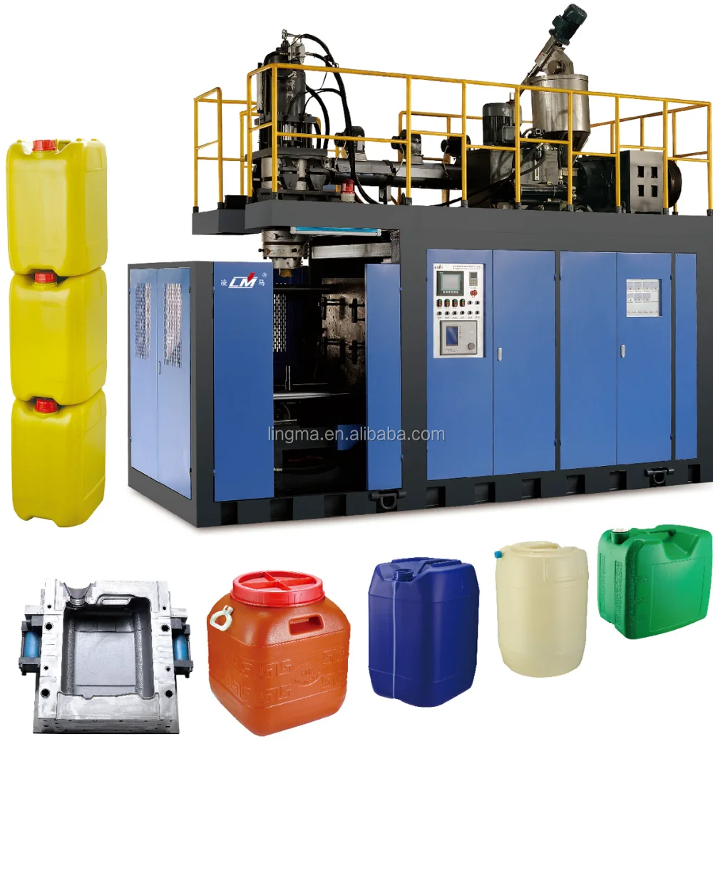 Lingma Plastic machinery20L 25L  30 liter HDPE fully automatic extrusion blow moulding machine jerrycan making machine