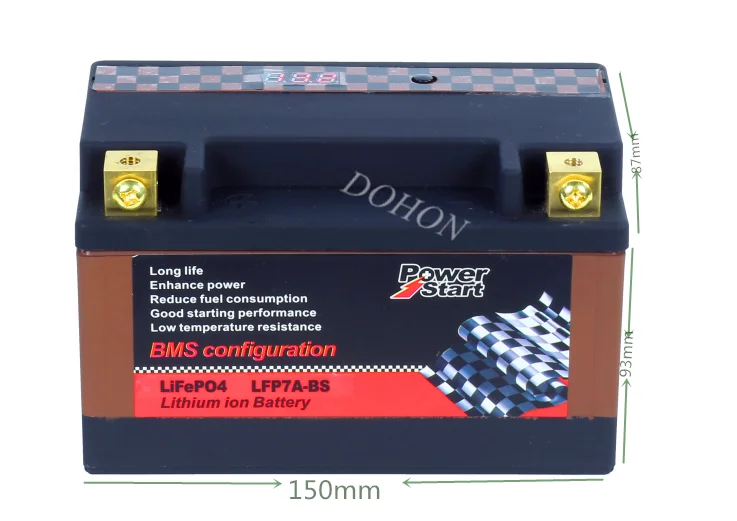 Dohon NEW ARRIVAL BMS Lithium iron Motorcycle phosphate Battery for motorcycle