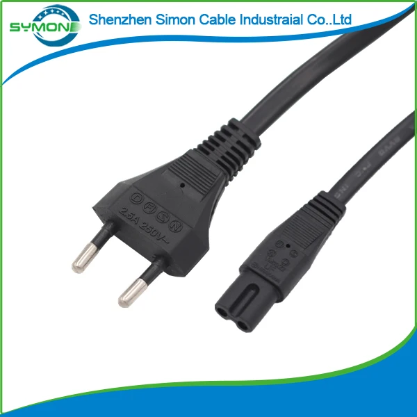 1.5m EU 2PIN AC power cord for radio
