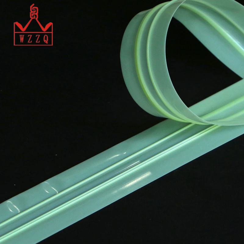 Best quality multi colored transparent plastic zipper without teeth