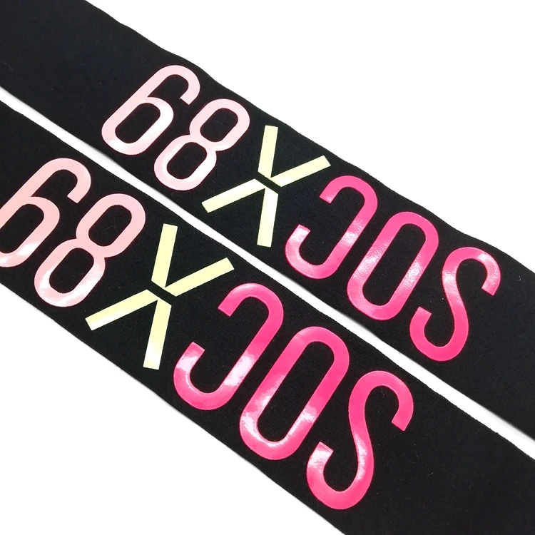 New design soft elastic webbing tape custom silicone logo printed tapes