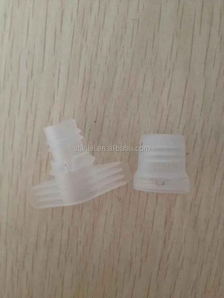9.6mm long wing plastic spout and cap for liquid pouch