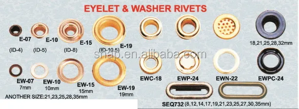 7mm Brass Steel Eyelet Rings