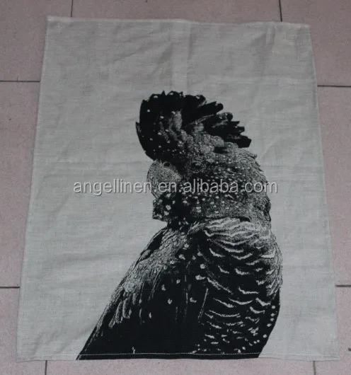 customized vintage/ kitchen linen/cotton tea towel in solid colors plain for wholesale with printing/embroidery