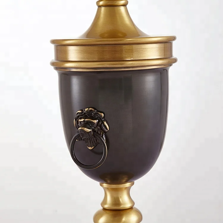 european style minimalism iron art vintage trophy table lamp