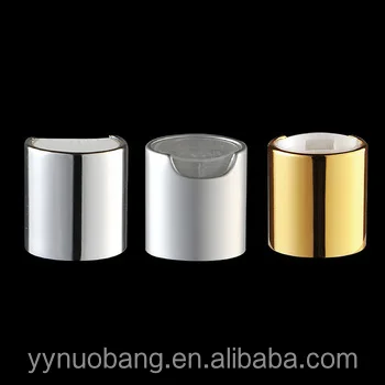 New design 24mm gold sliver  aluminium bottle usage plastic cap,disc top cap,press top cap