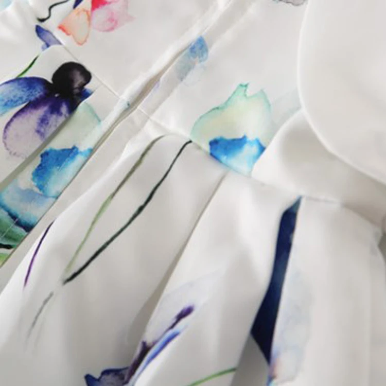 
New model Fashionable White Print Dress Mom and Daughter Matching Dress Baby Girl Dresses 3-8 years 