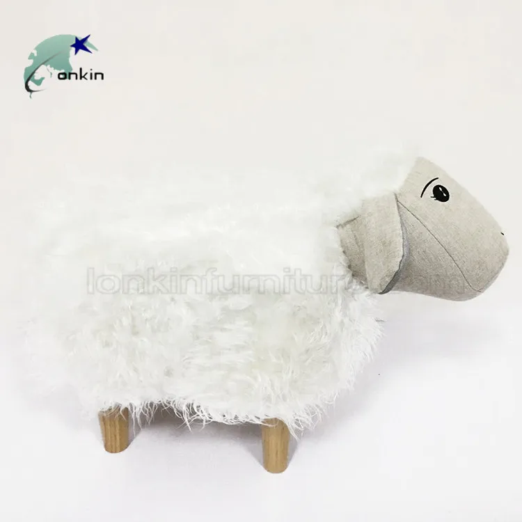 Wooden Children Stools Animal Sheep  Shape Cute Stool Small Kids Wooden Stool