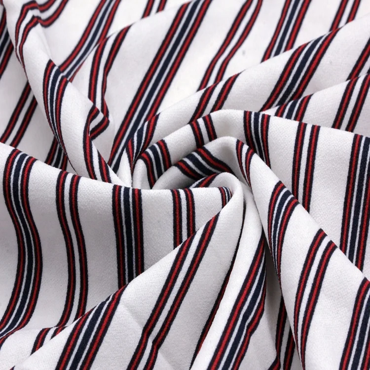 
2018 Hot sale 100% polyester spandex moss crepe printed fabric 