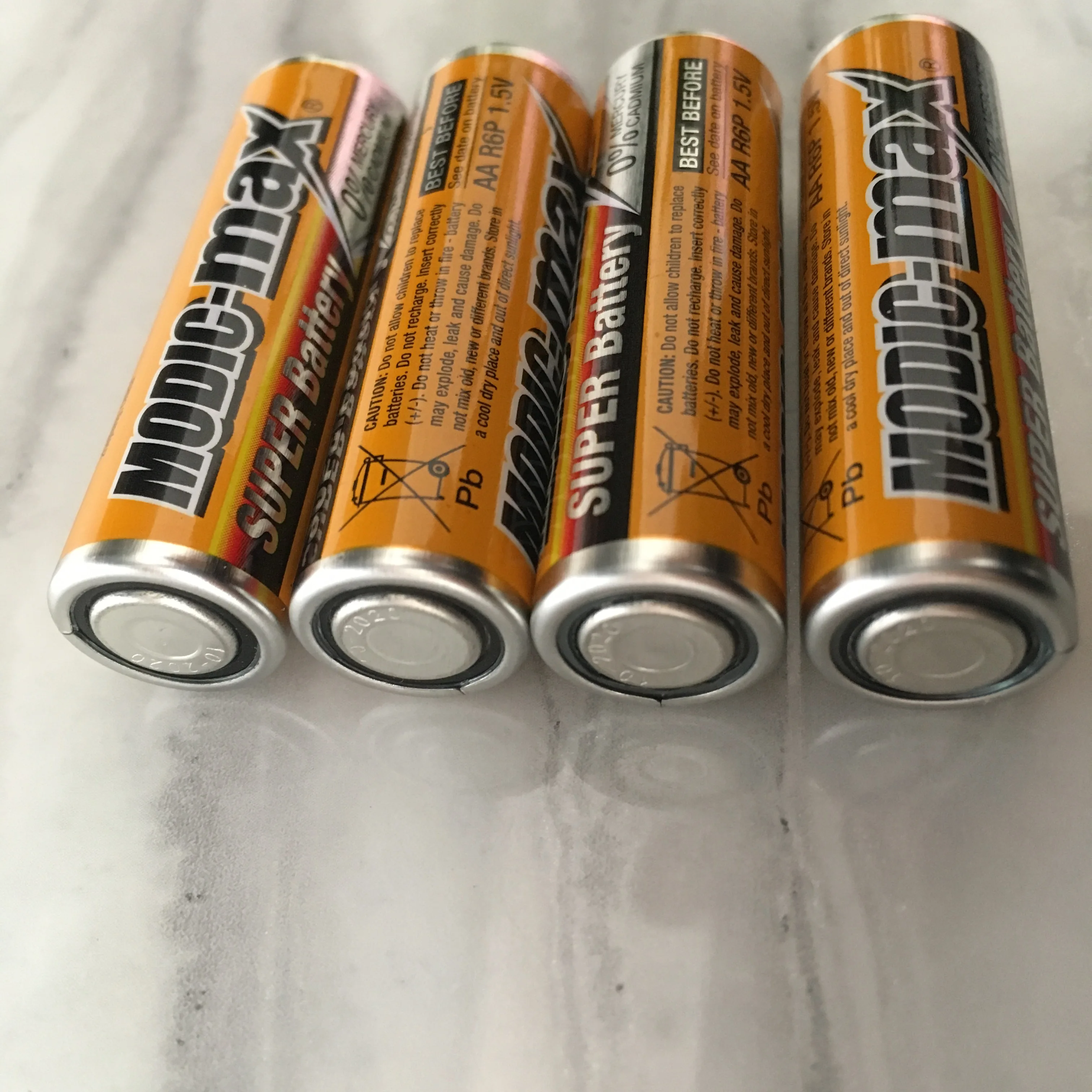 Zinc Manganese Battery   AA   R6   Metal Jacket Zinc Carbon Battery