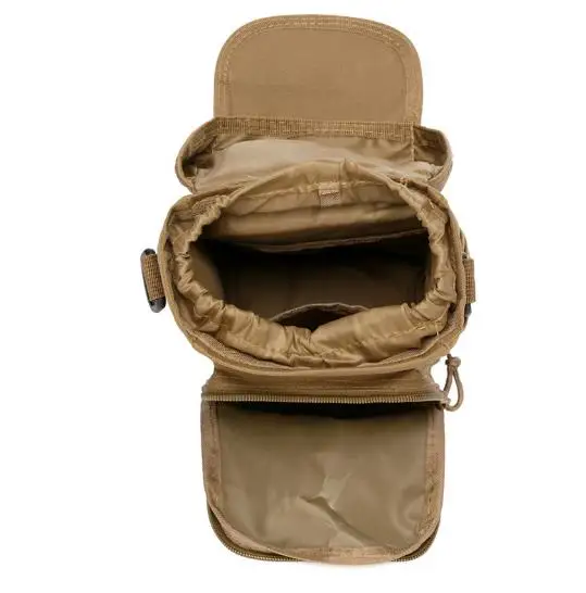M6 outdoor tactical cell phone mobile phone camera one shoulder strap bag with molle systems on backside and both sides