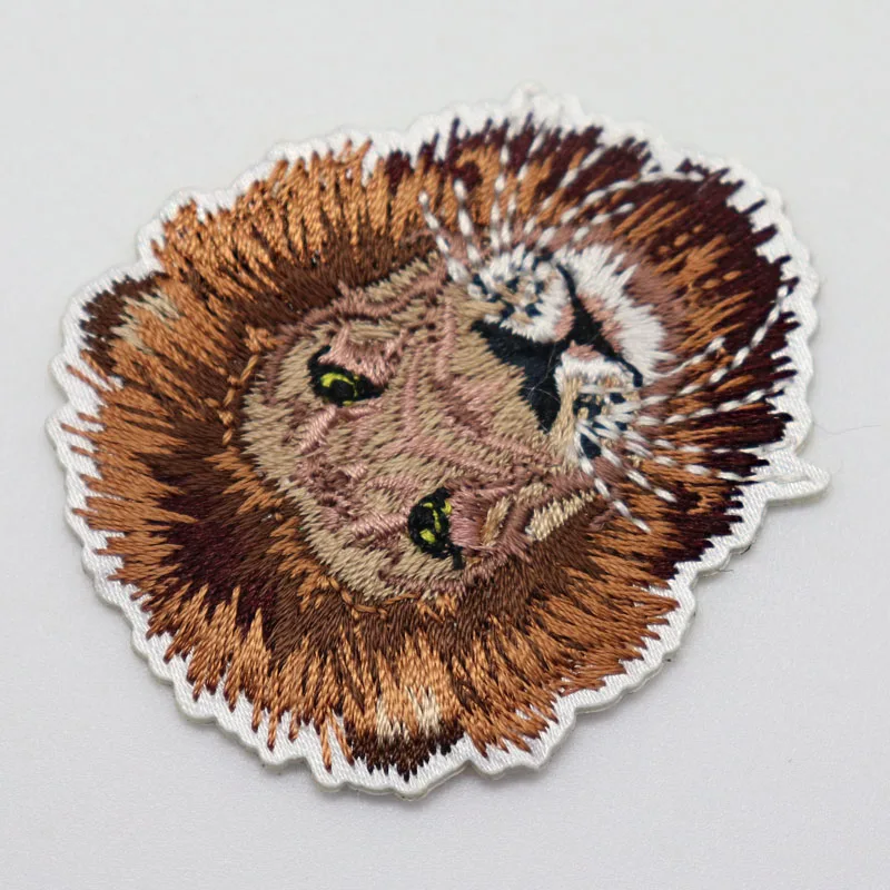 Custom Logo Embroidery Lion Patch For Jacket Lion Patch