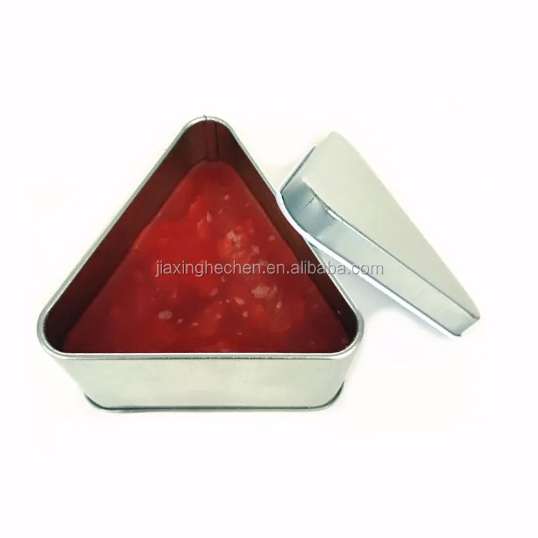 Hot sale metal tin box for candle Triangle shape candle packing tin box