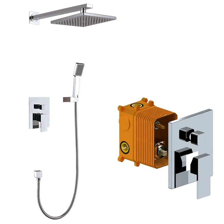 Surface Chrome Mounted Bathroom Health Faucets Set ABS With Brass