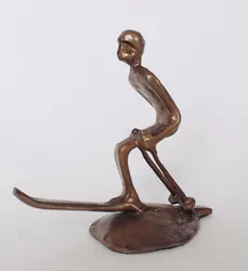 The running man casting metal bronze sculpture for home decoration