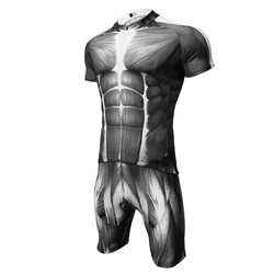 3D muscle man skeleton human meridian custom designs cycling jersey