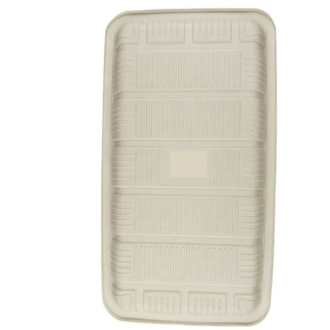EcoNewLeaf 15 inch Corn Starch Disposable Frozen Food Tray for Supermarket