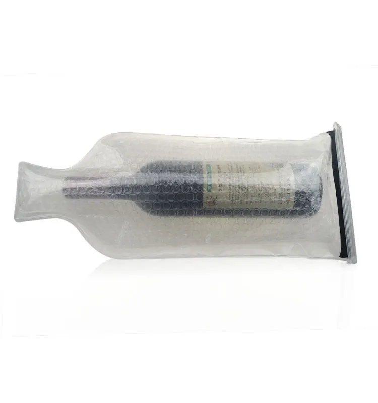 PVC bubbles Free Plastic Wine Bottle Air Bubble Protector Packaging WineSkin Bag for Travel Safe Ensure