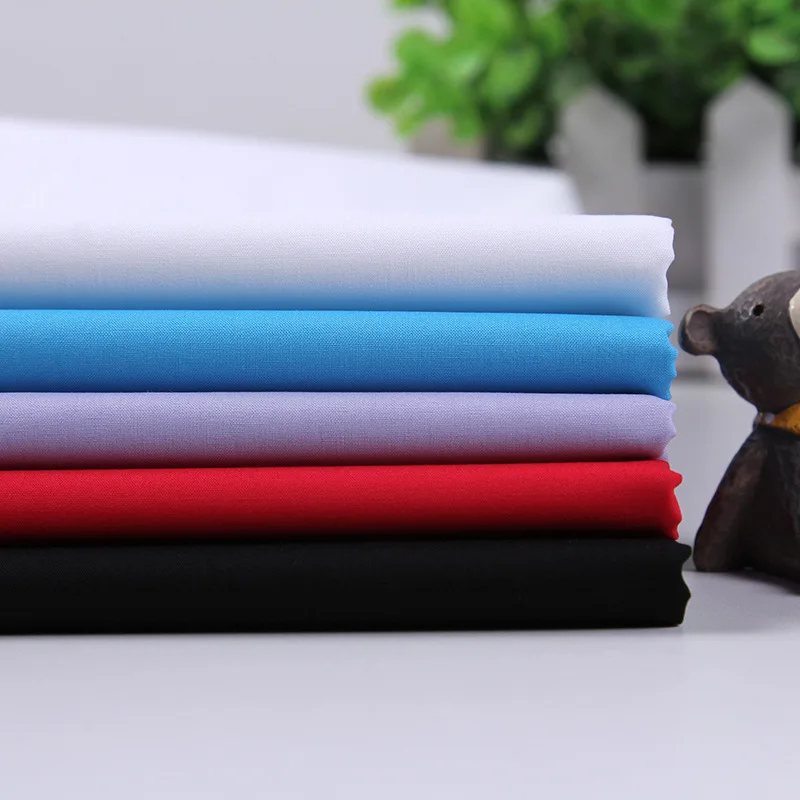 
High quality hotel workwear tc solid dyed popeline fabrics 