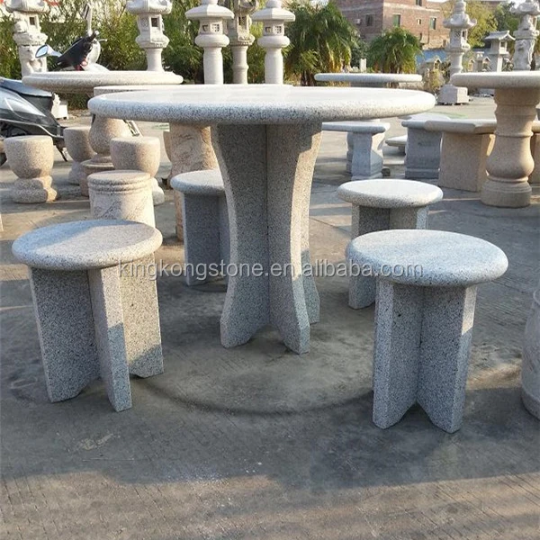 
Outdoor patio stone garden table and benches set for sale 