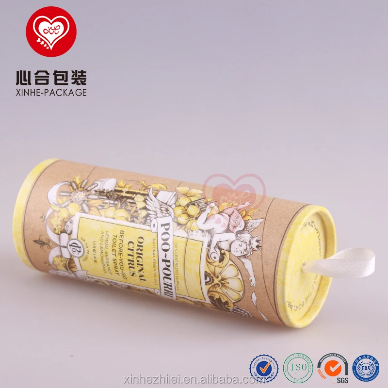 Custom logo printed round cardboard t-shirt packaging tube box