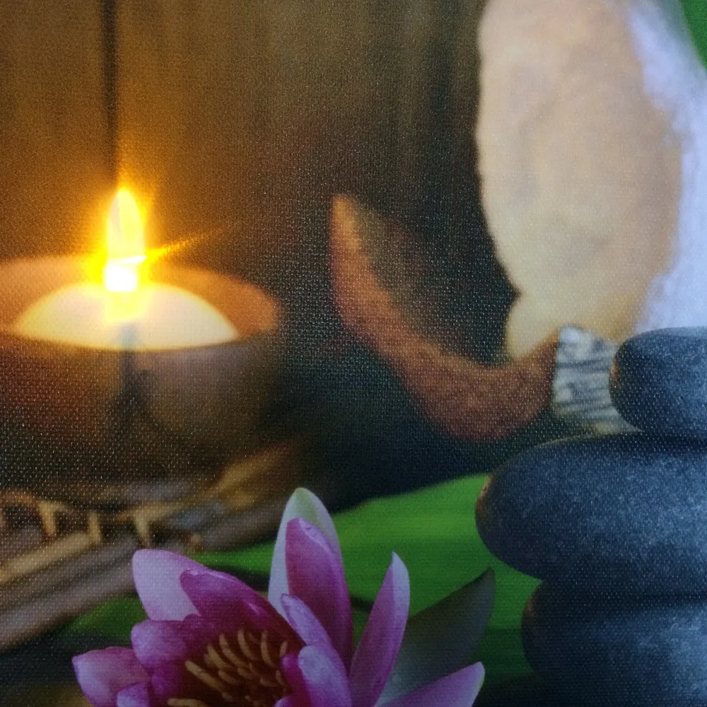 Orchid with candles led light wall picture printing art canvas painting for home decor amazon hot sale cheap price