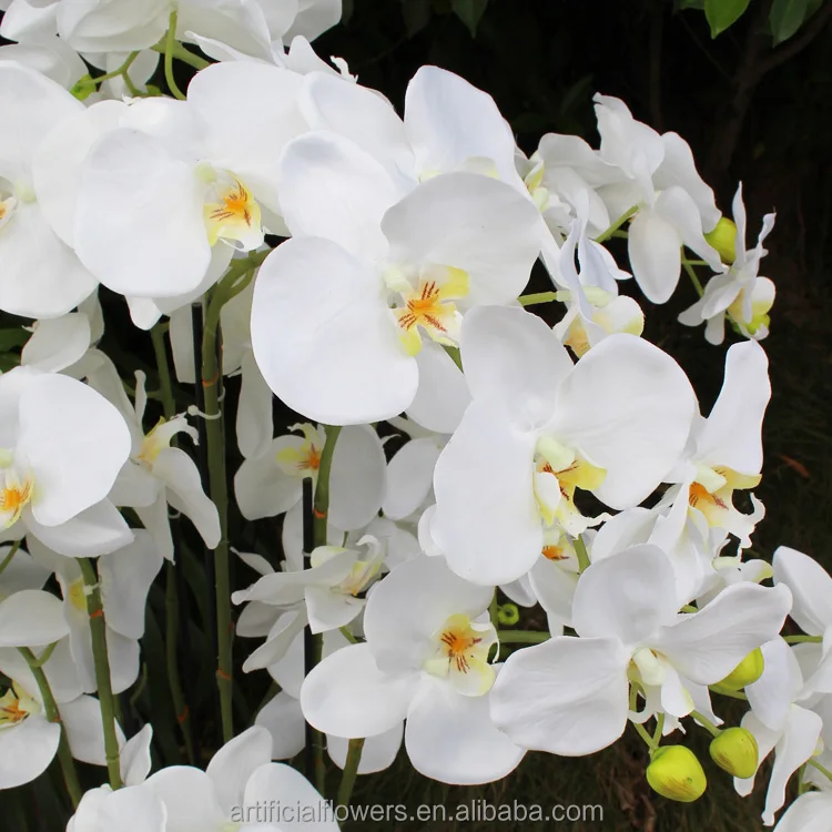 Artificial big butterfly flowers orchid bonsai with pot for decoration butterfly flowers artificial