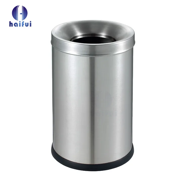 Household use stainless steel waste bin rubbish bin trash garbage can wholesale