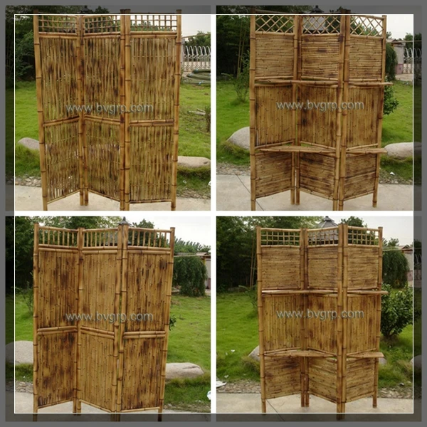 
High quality natural outdoor use bamboo decorative folding screens 