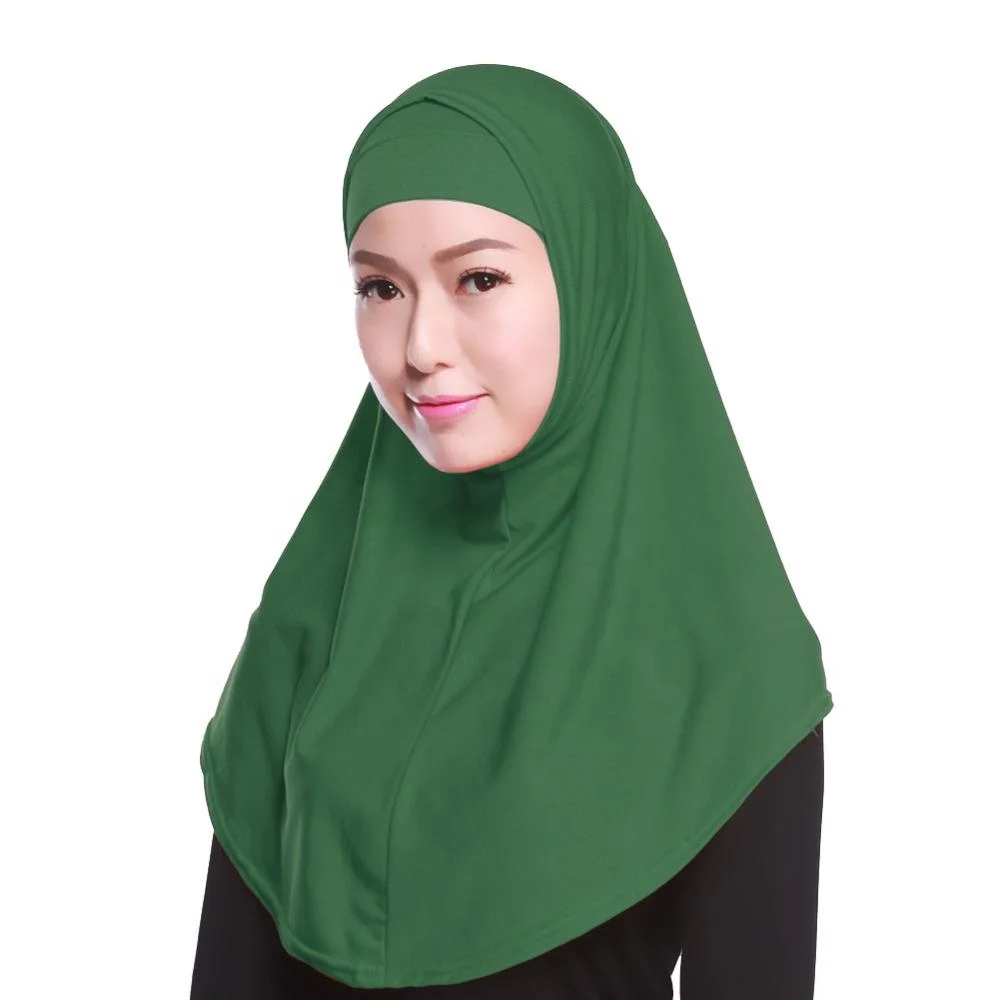 
wholesale high quality bonnet hijabs classical Muslim two-pieces covering headscarf hijab 