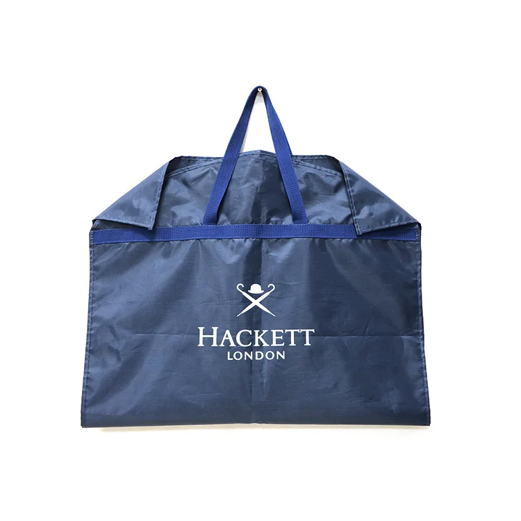 High Quality Polyester Zipper Suit Cover with PP Webbing Handles Foldable Garment bag