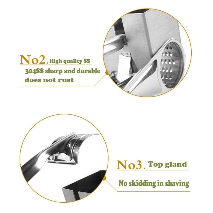 Amazon Hot Sale Kitchen Cutting Tools Stainless Steel Cheese Grater with Custom Logo