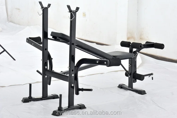 
Gym barbell bench press adjustable with weight 